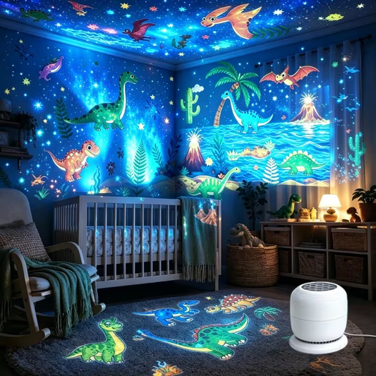 Mini USB Jurassic rotating dinosaur projection lamp