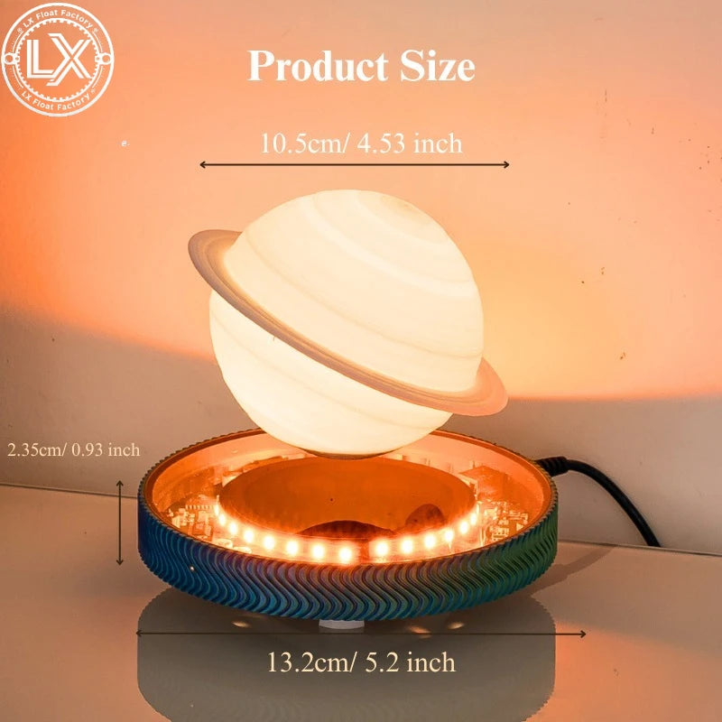 Levitating Saturn lamp size guide