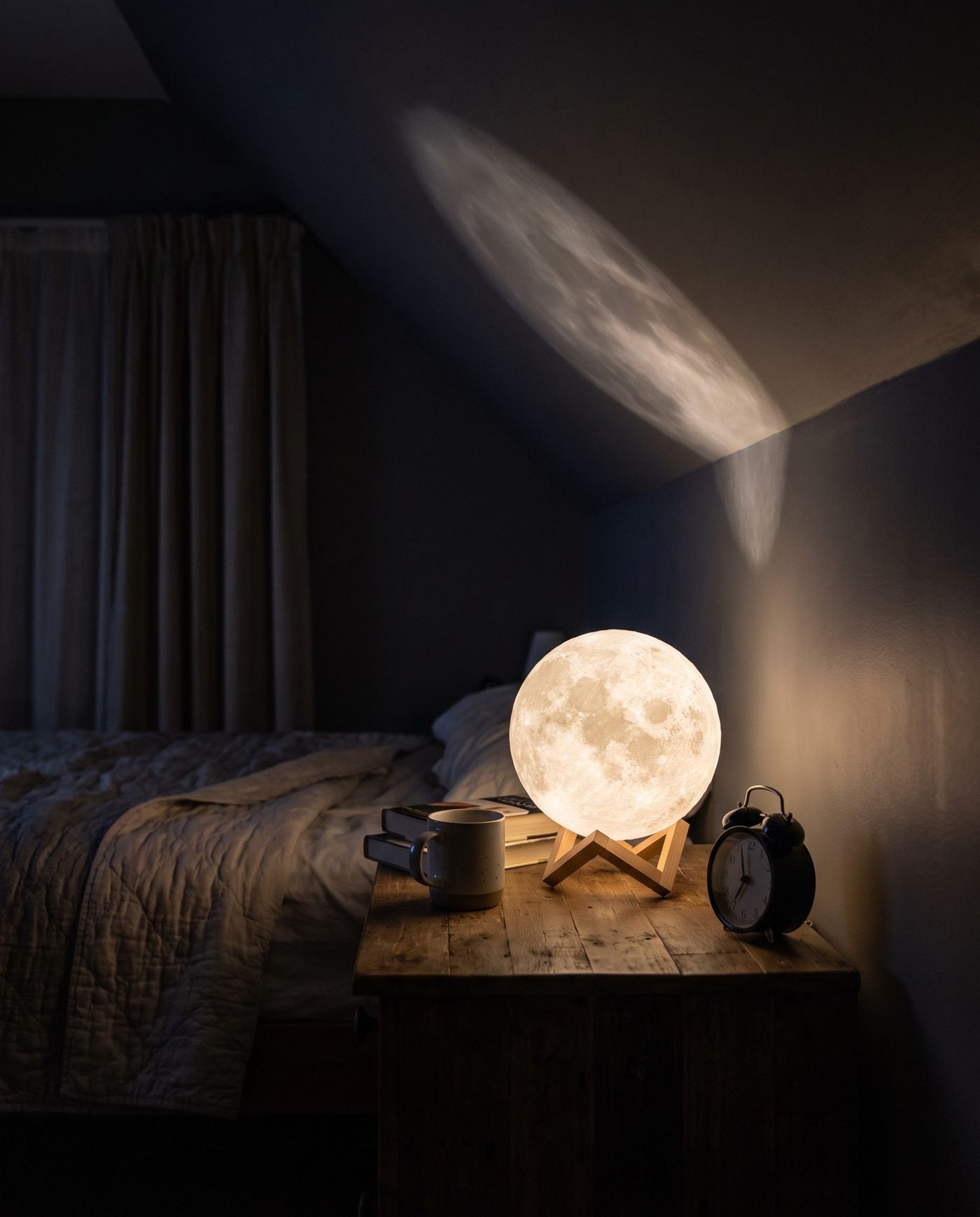 Moon and stars